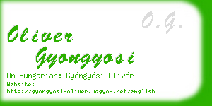 oliver gyongyosi business card